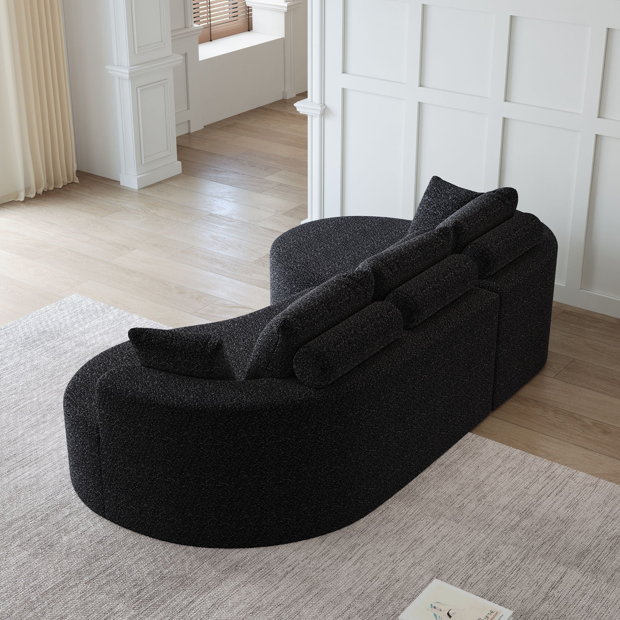 Curved Oversized Sectional Sofa With Extra Deep Seat by HouseOfZazla