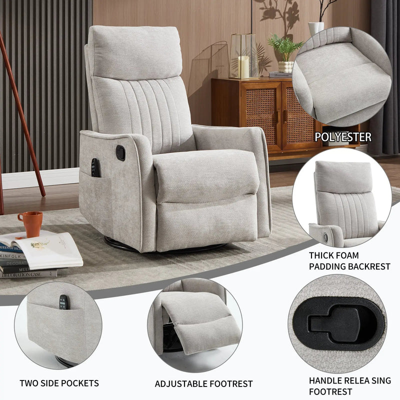Comfortmax Swivel and Rocking Recliner by HouseOfZazla