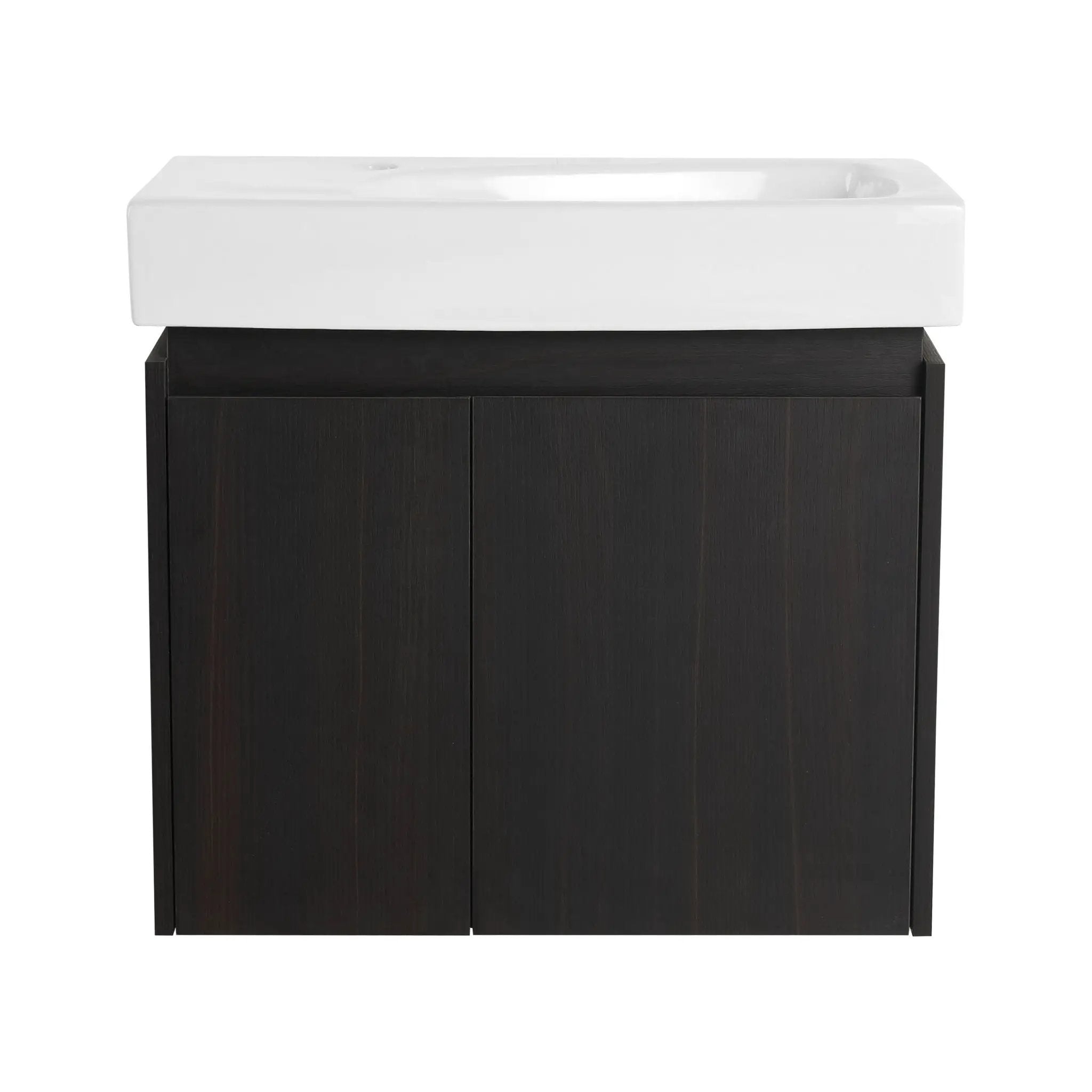 Modern Bathroom Vanity With Ceramic Basin, Wall Mounted Floating Sink Combo, Storage Cabinet by Unique Piece Furniture