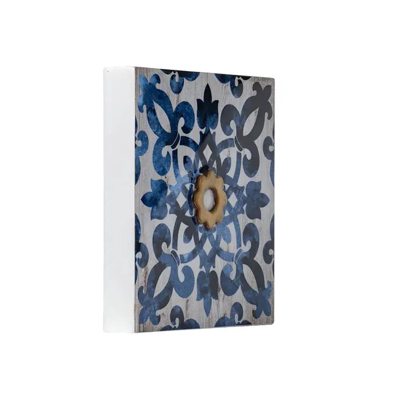 Abstract, And Wall Decor Accents (Set of 4) - White / Blue by Unique Piece Furniture