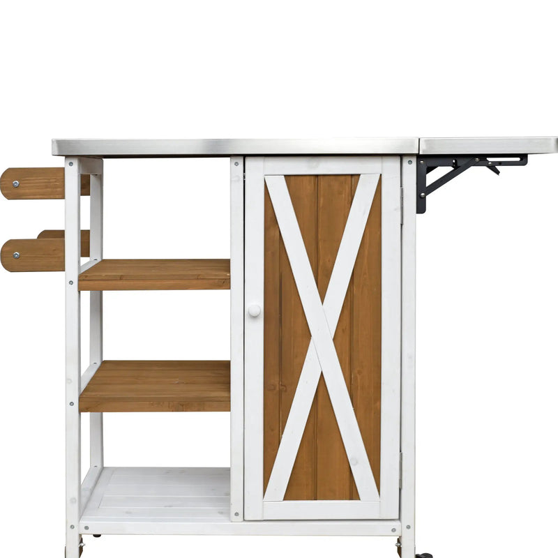 Foldable Outdoor Kitchen Island Patio Prep Station by HouseOfZazla