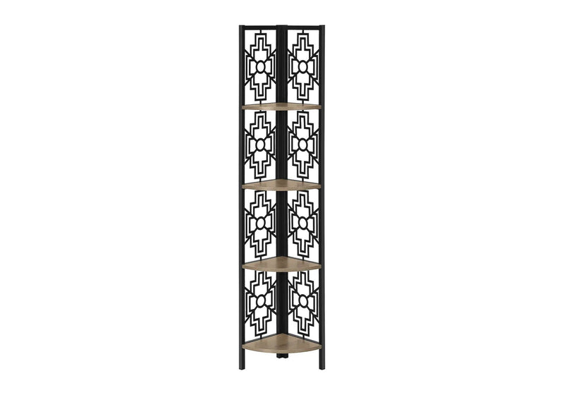 4 Tier Corner Bookshelf Bookcase for Office, Transitional Style by HouseOfZazla