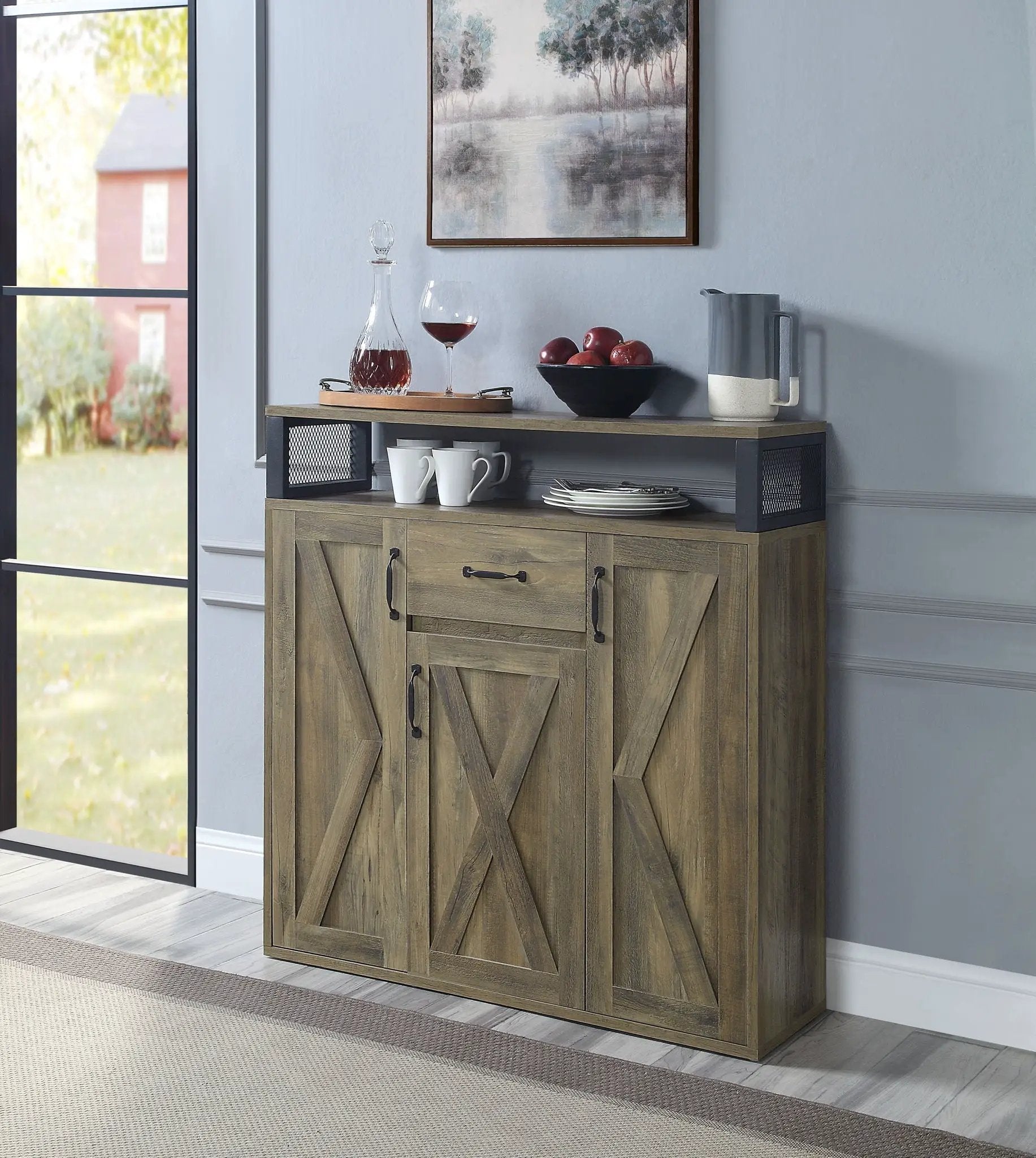 Abiram - Rustic Server - Oak by HouseOfZazla