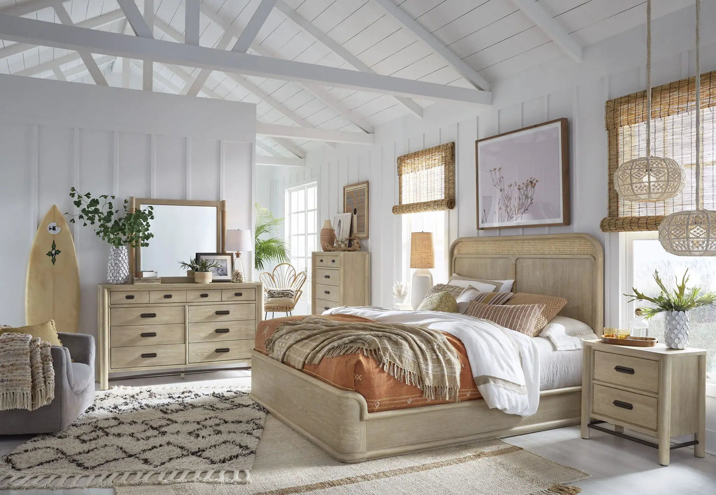 Sunset Cove - Drawer Dresser With Metal Stretchers by Unique Piece Furniture