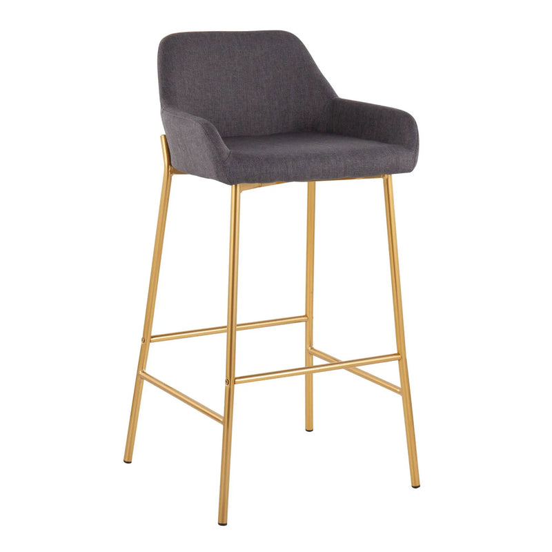 Daniella - Contemporary / Glam Fixed Height Bar Stool (Set of 2) by HouseOfZazla