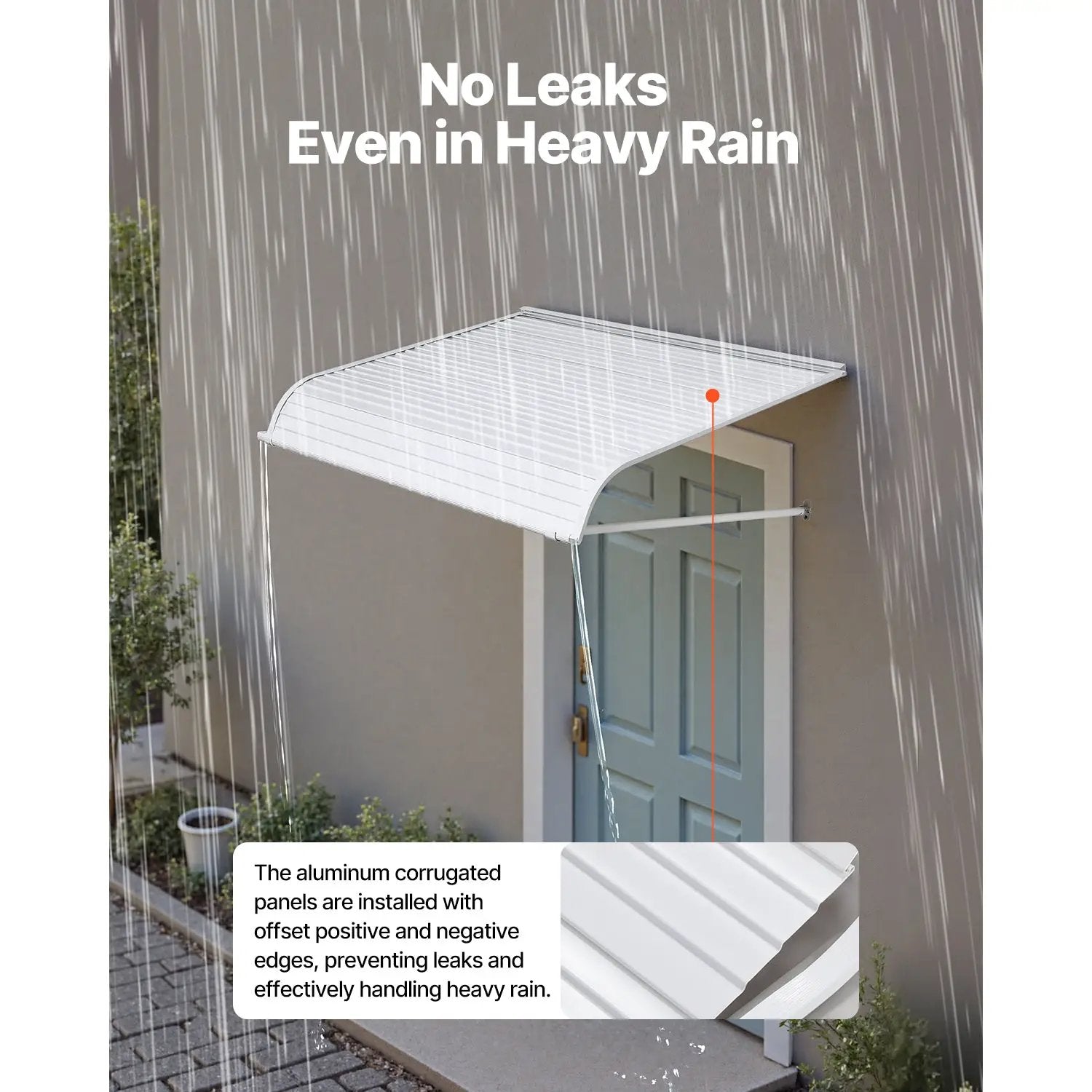 Window Awning Door Canopy 48x42 in Aluminum Alloy by HouseOfZazla