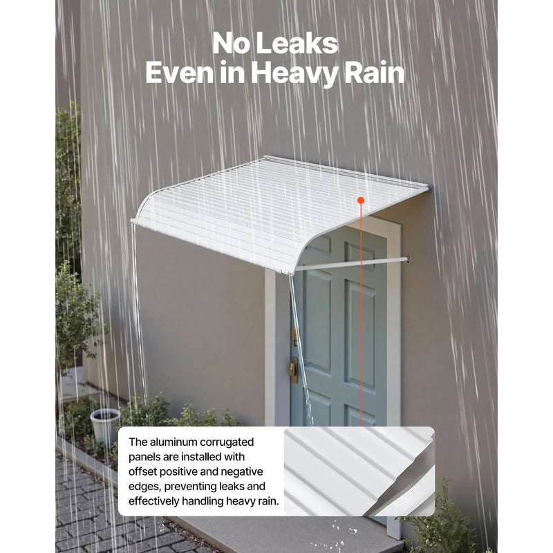Window Awning Door Canopy 48x42 in Aluminum Alloy by HouseOfZazla