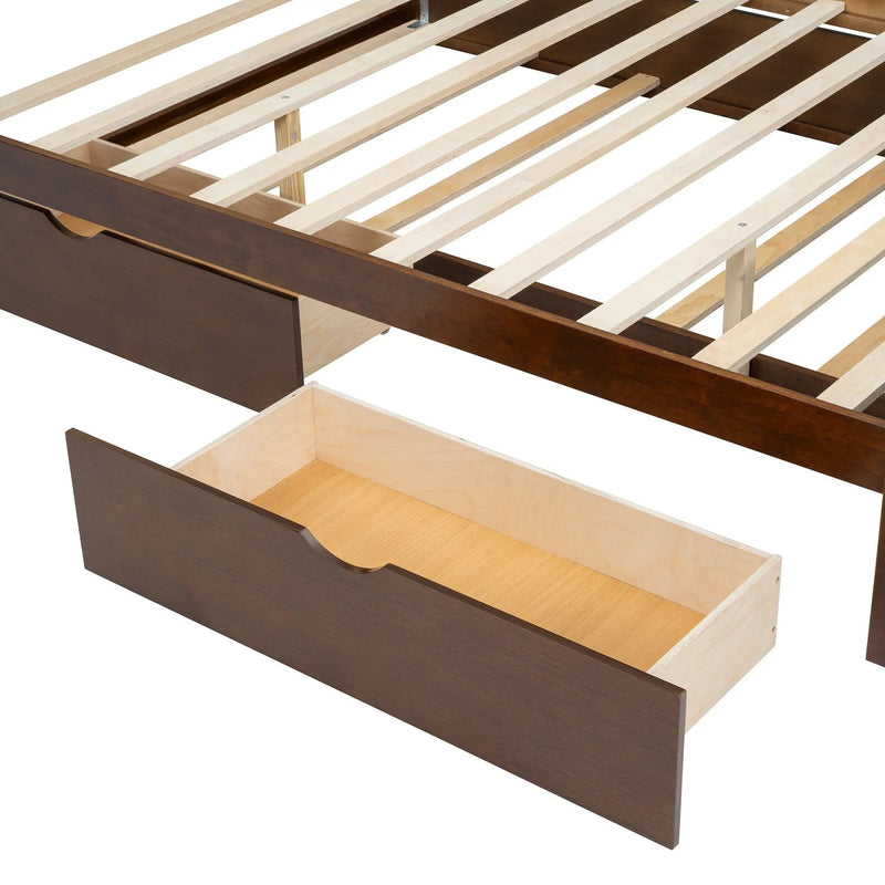 Headboard Bed With 2 Drawers And Trundle by HouseOfZazla