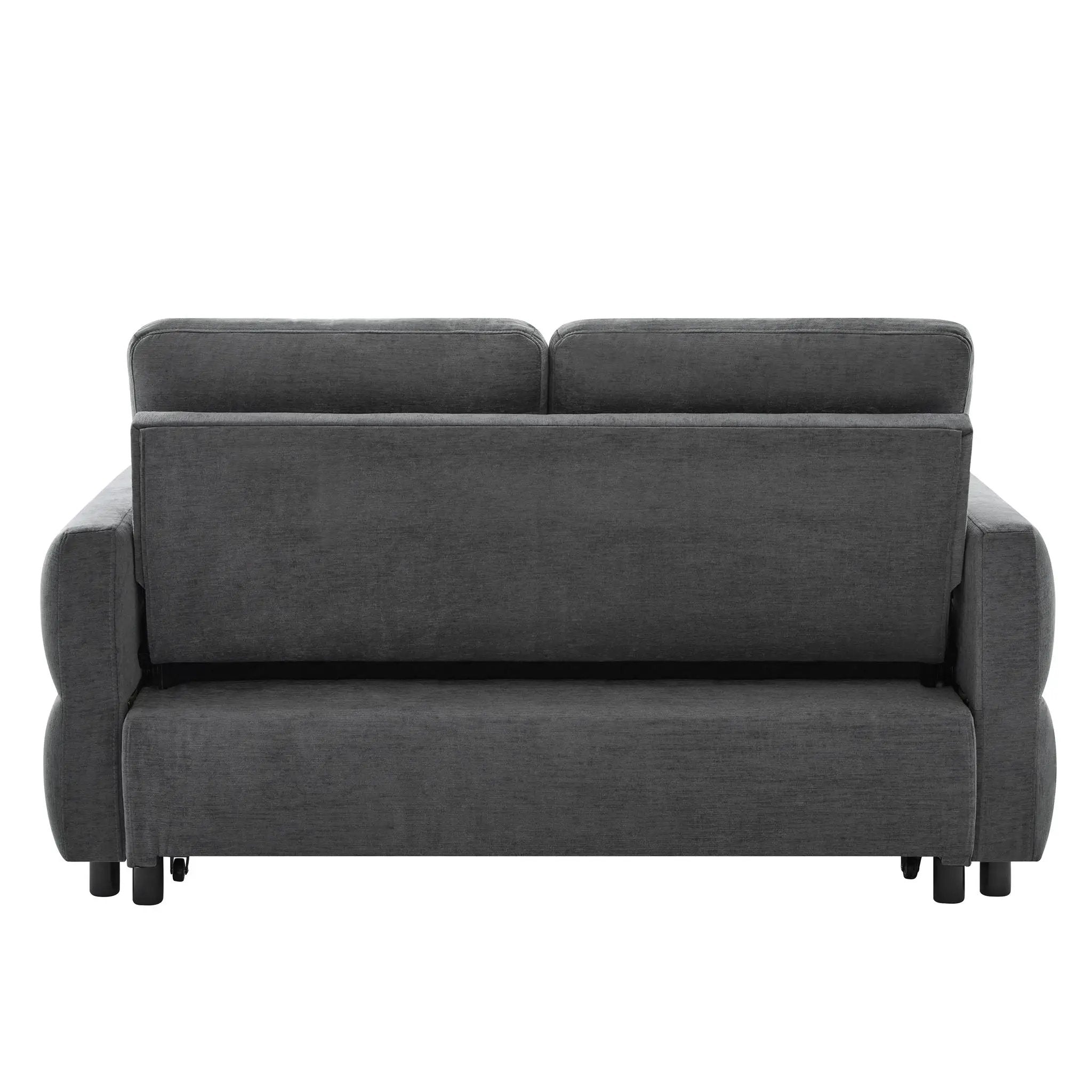 Convertible Sofa Bed Loveseat With Adjustable Backrest And USB Ports by HouseOfZazla