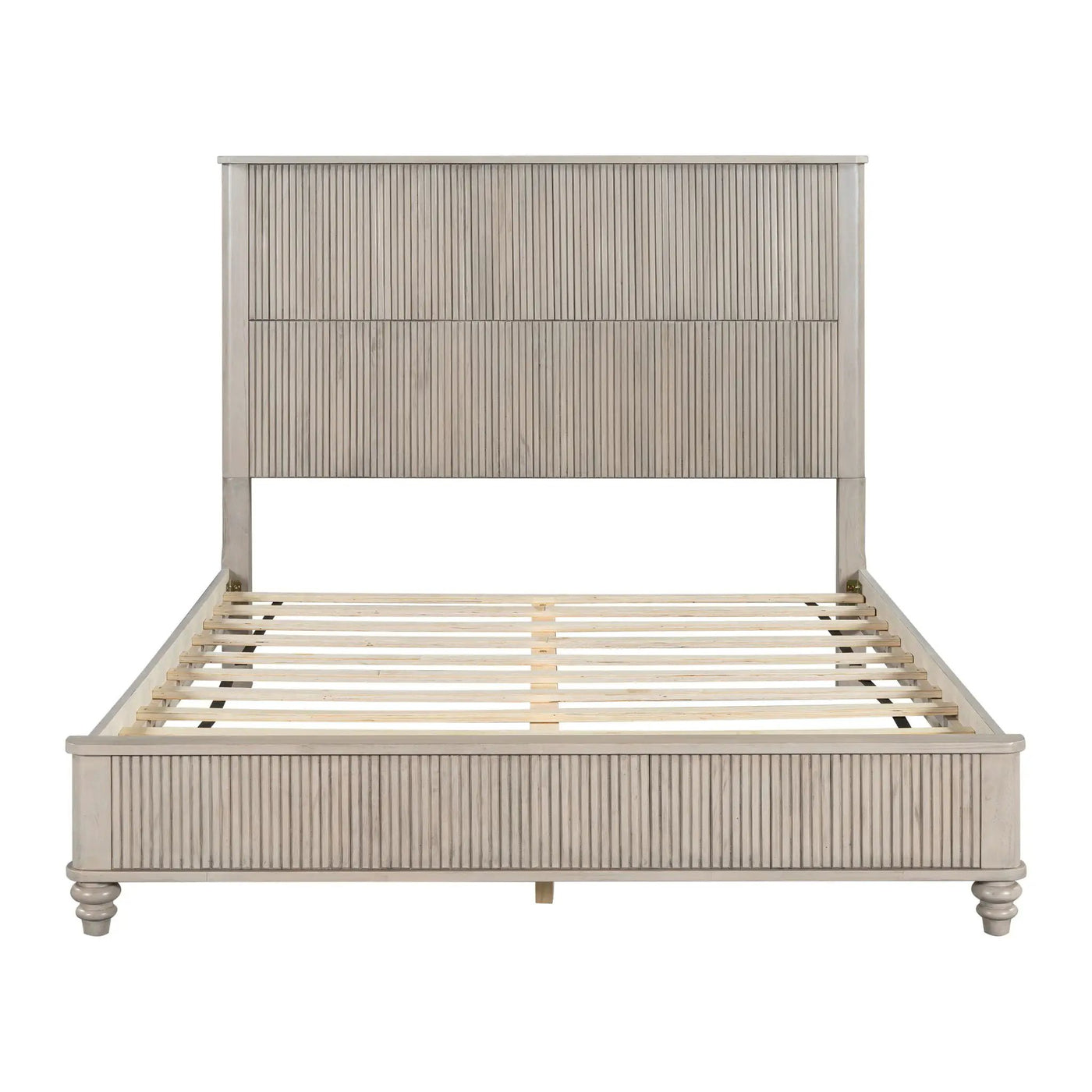 Platform Bed Frame With Tall Headboard by HouseOfZazla