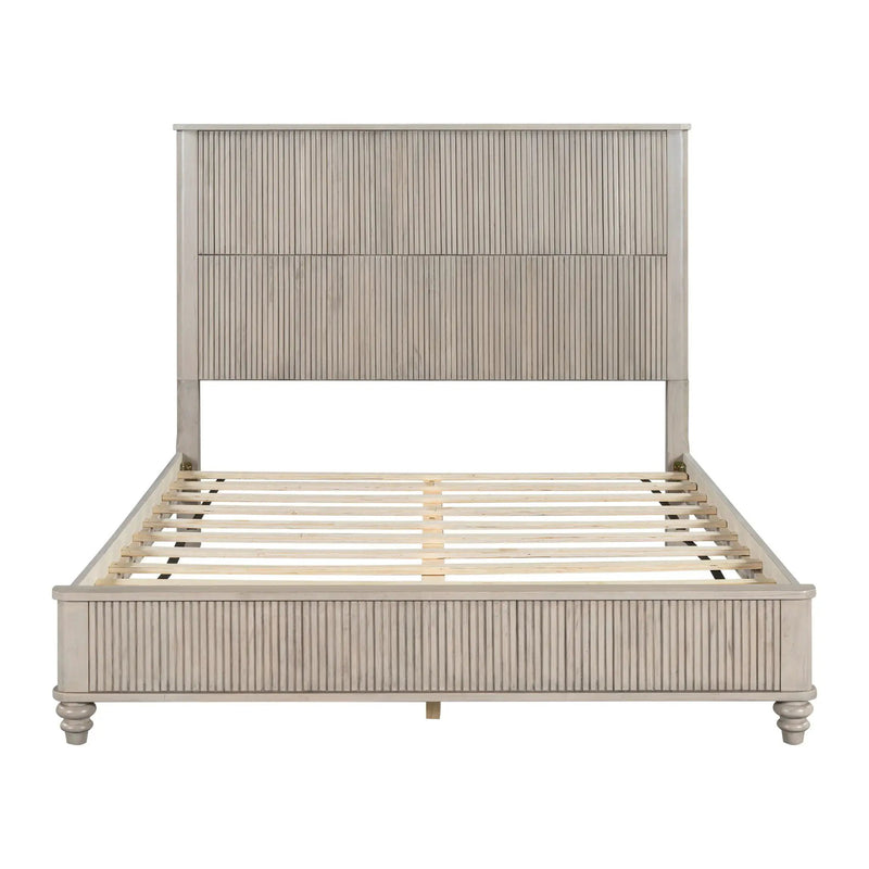 Platform Bed Frame With Tall Headboard by HouseOfZazla