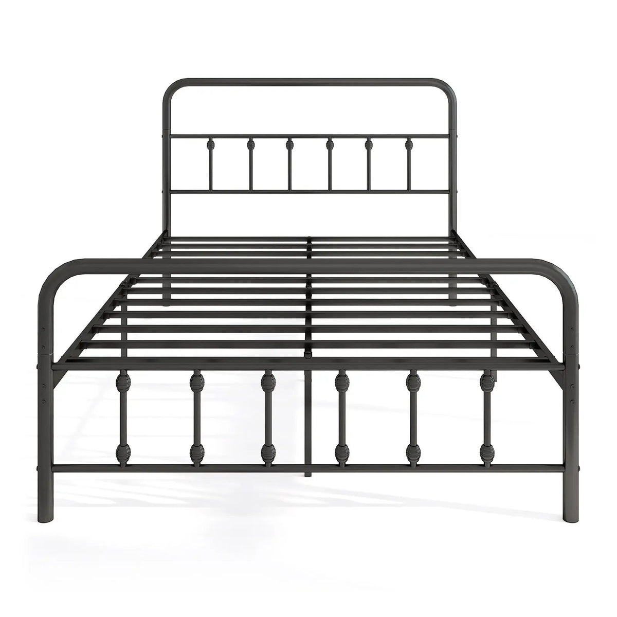 Bed Frame with Headboard and Under Bed Storage Black by DirectDeals