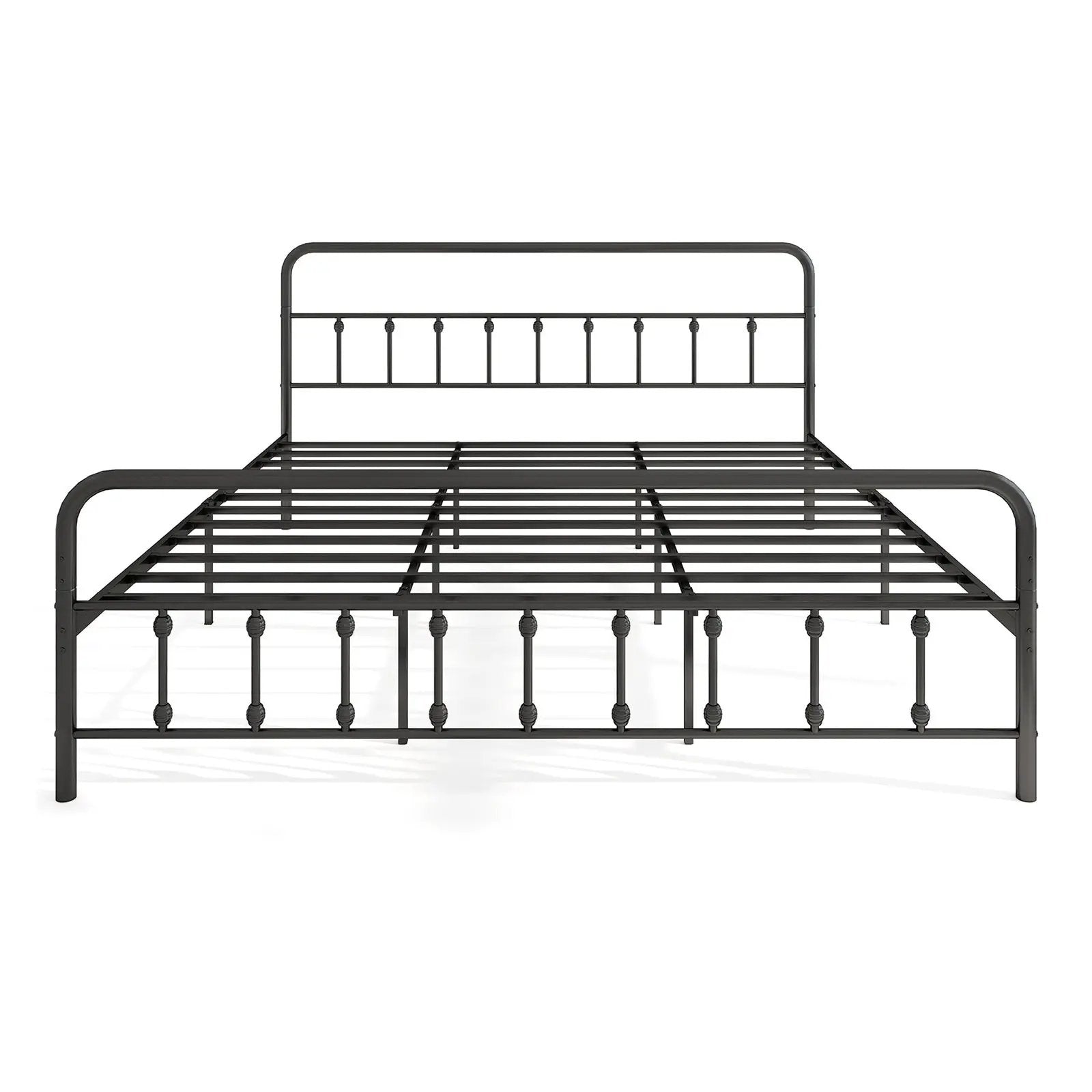 Bed Frame with Headboard and Under Bed Storage Black by DirectDeals