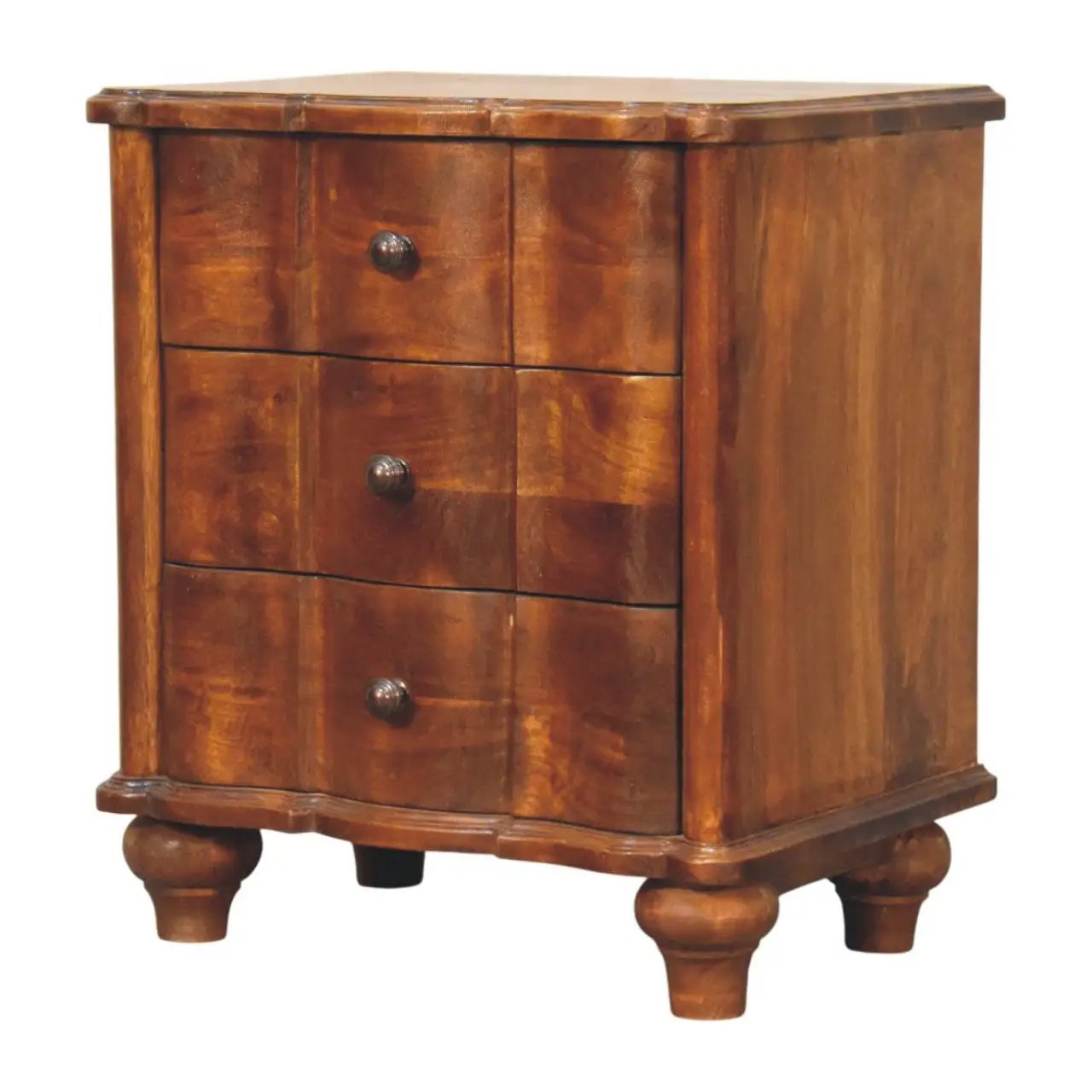 Solid Wood Lume Panel Bedside Table by HouseOfZazla
