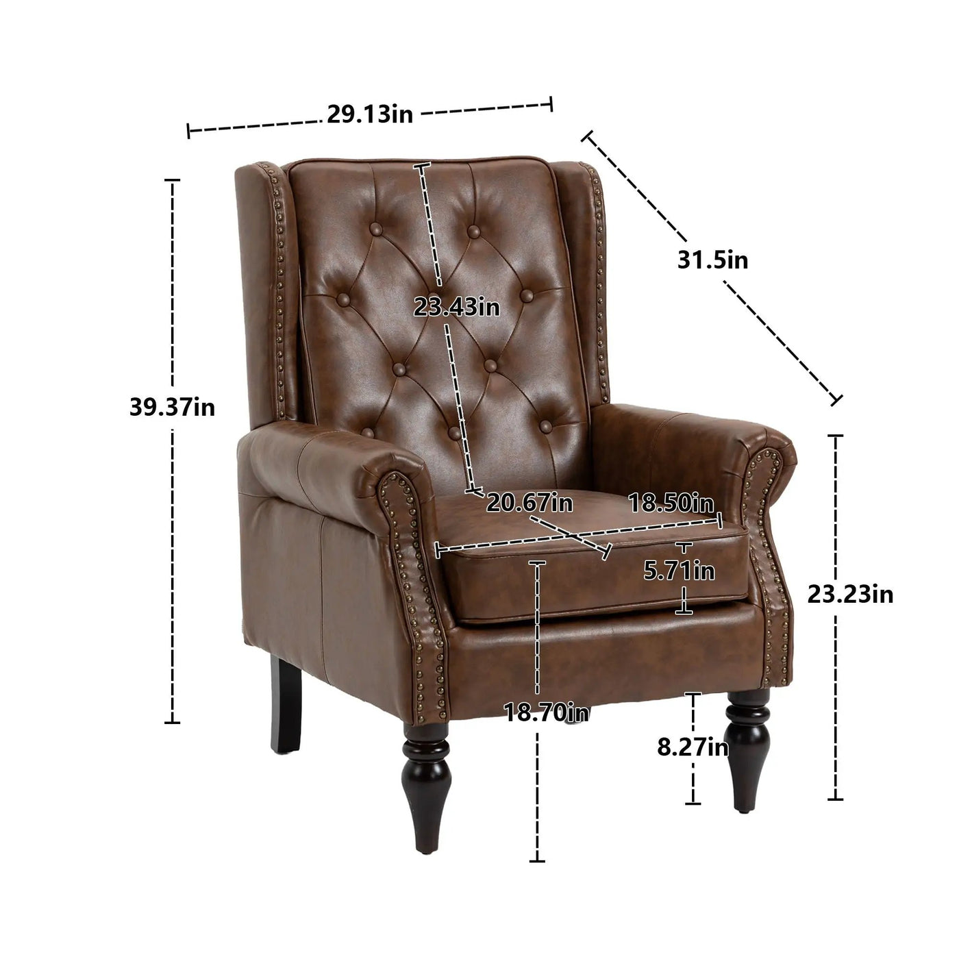 Modern Accent Armchair With Sturdy Wood Legs by HouseOfZazla
