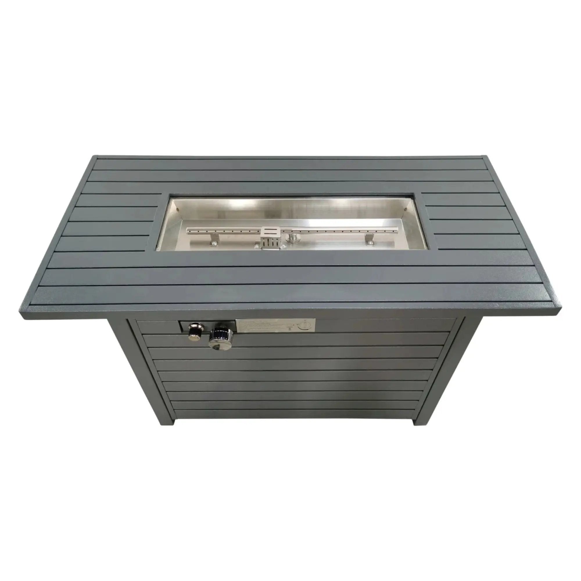 Propane Outdoor Fire Pit Table With Lid High-Quality Materials - Gray by Unique Piece Furniture