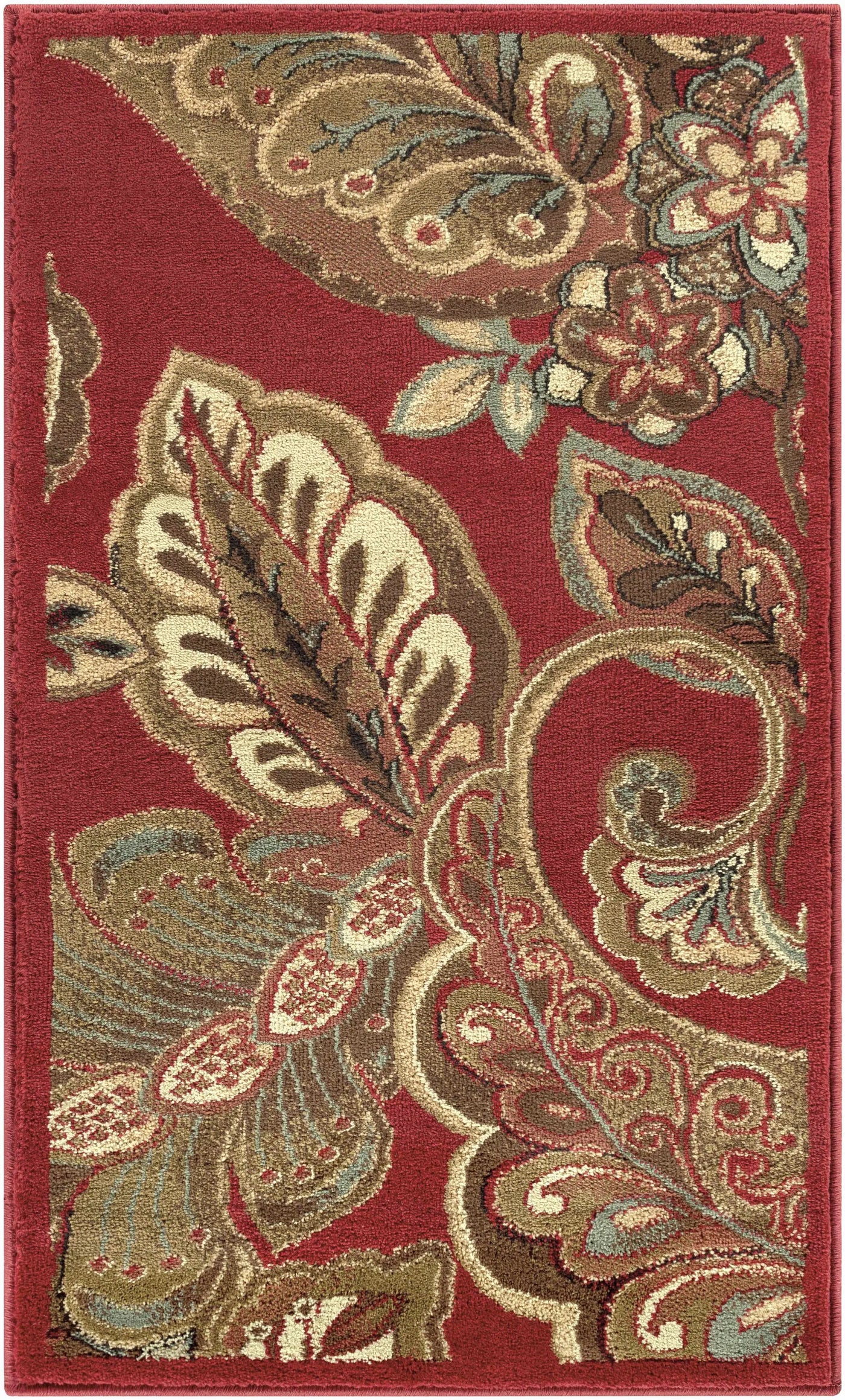 Beedeville Red Floral Rug by Boutique Rugs