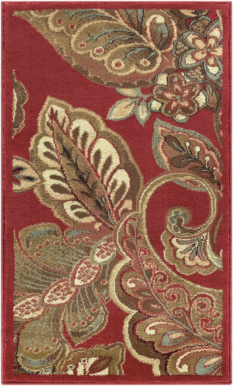 Beedeville Red Floral Rug by Boutique Rugs