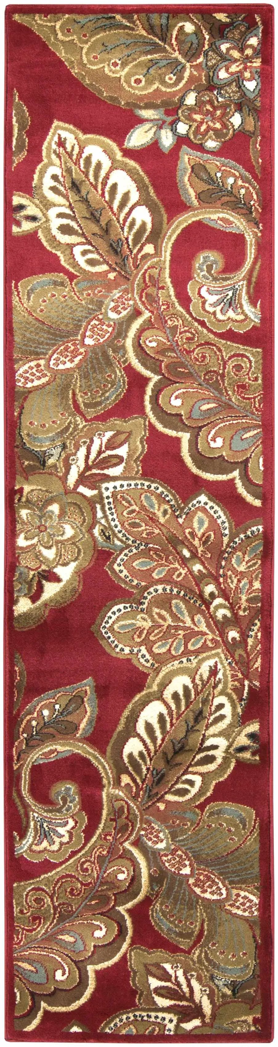 Beedeville Red Floral Rug by Boutique Rugs