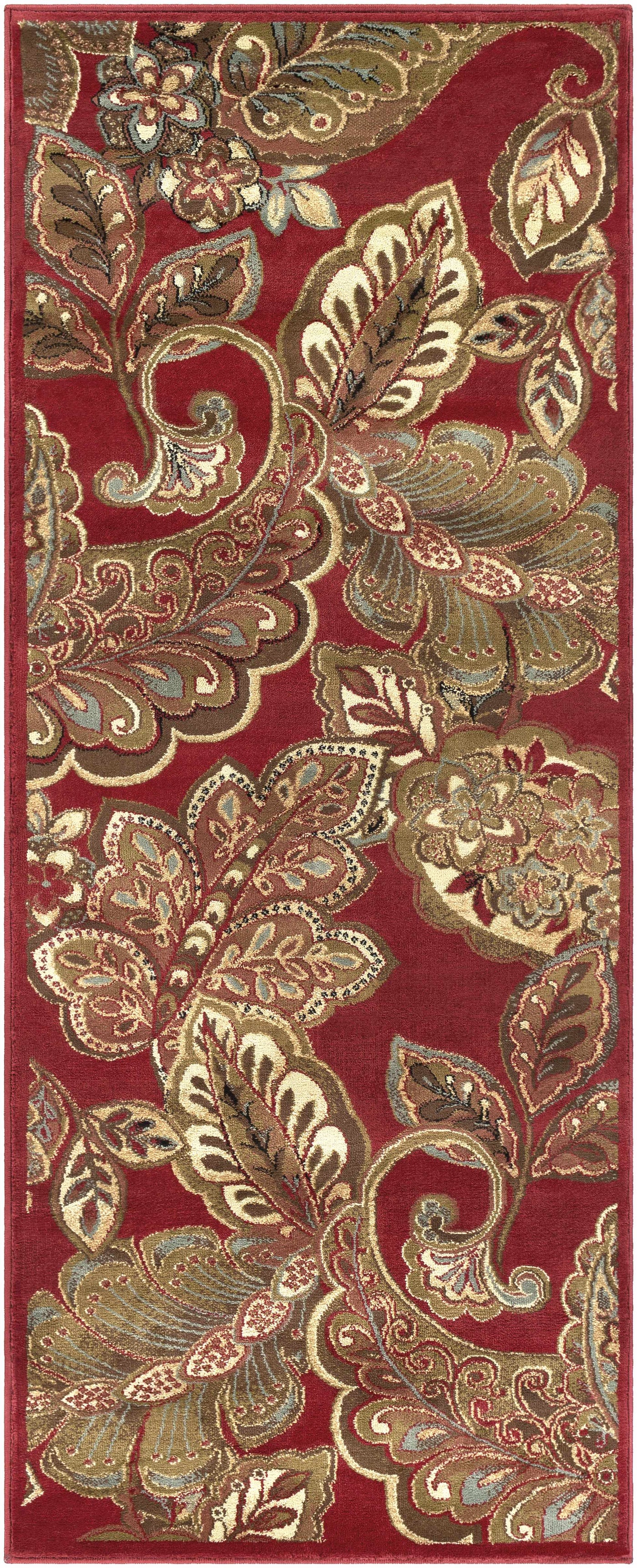 Beedeville Red Floral Rug by Boutique Rugs