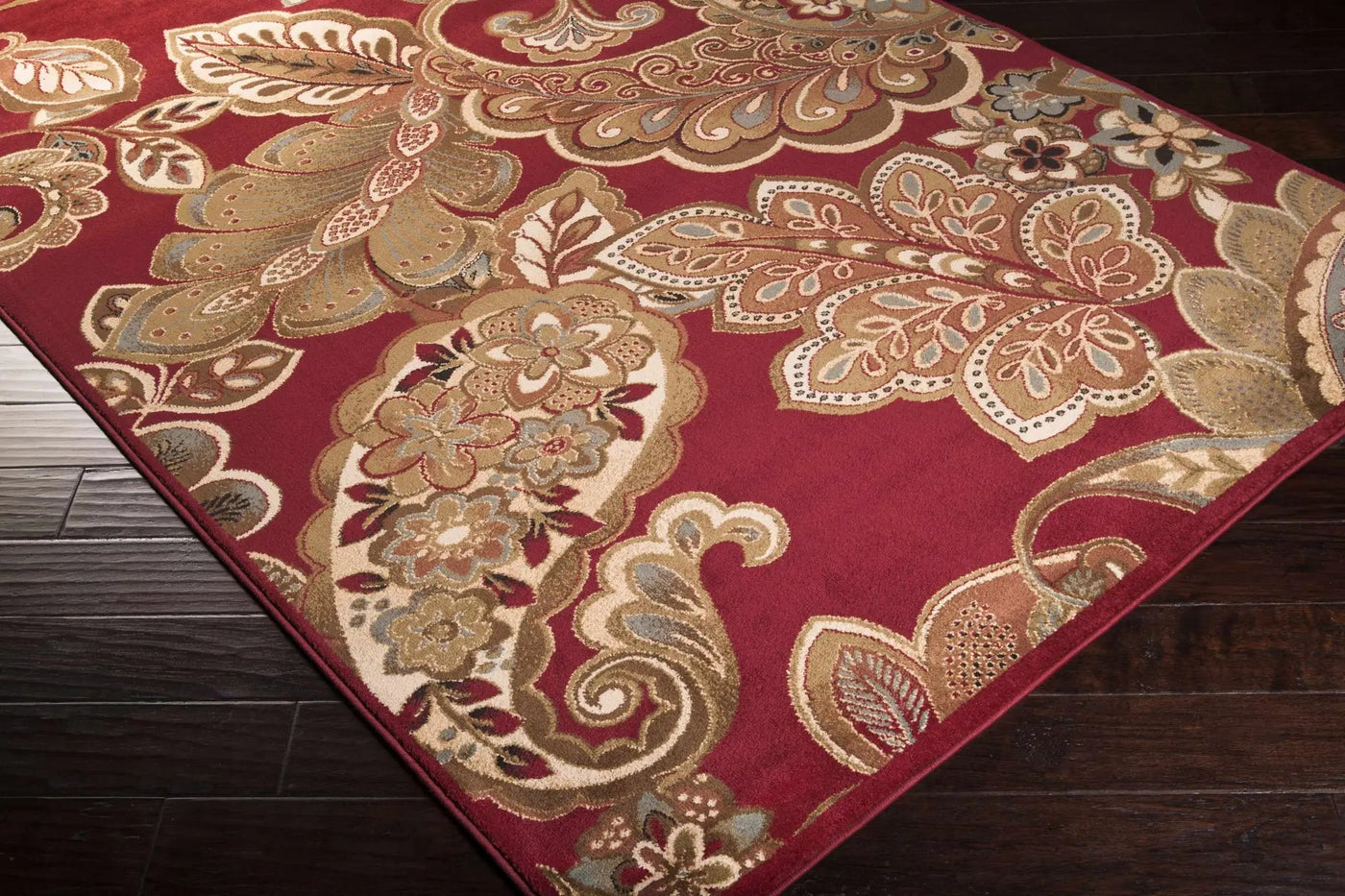 Beedeville Red Floral Rug by Boutique Rugs