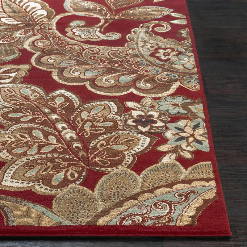 Beedeville Red Floral Rug by Boutique Rugs