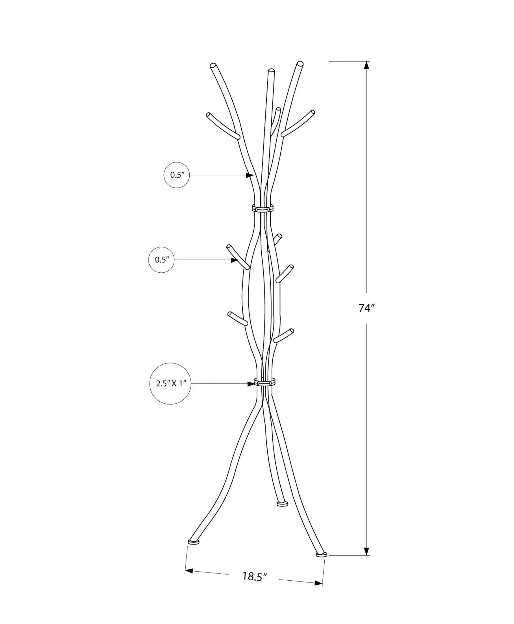 Freestanding Coat Rack Hall Tree with 11 Hooks by HouseOfZazla