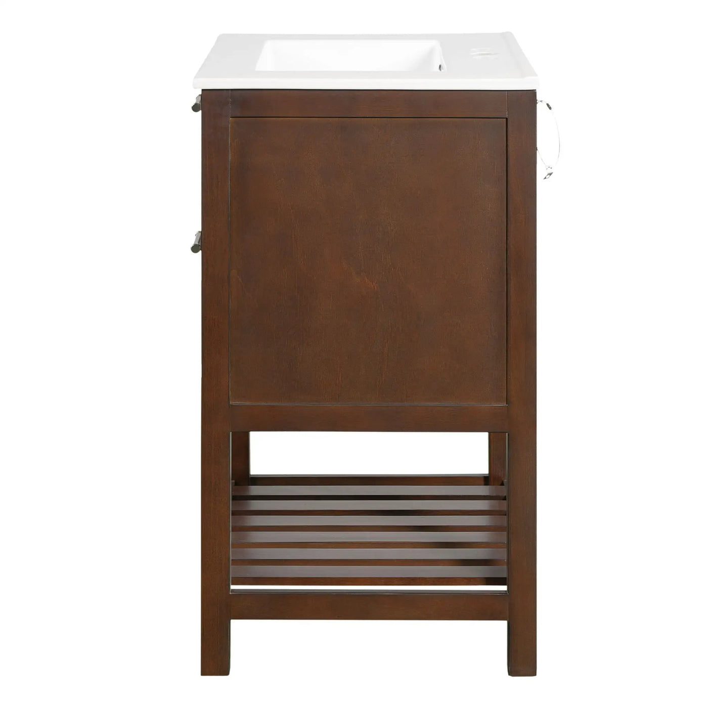 Modern Bathroom Vanity With Integrated Sink, Cabinet With 1 Deep Drawer And 1 Tip-Out Drawer by HouseOfZazla
