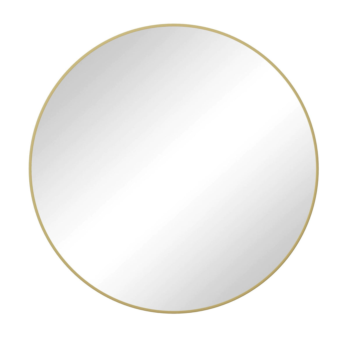 Metal Framed Circular Wall Mirror with Modern Design - Black or Gold, photo 7 of 40
