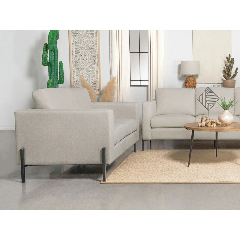 Dulcie - Loose Back Loveseat - Oatmeal by HouseOfZazla