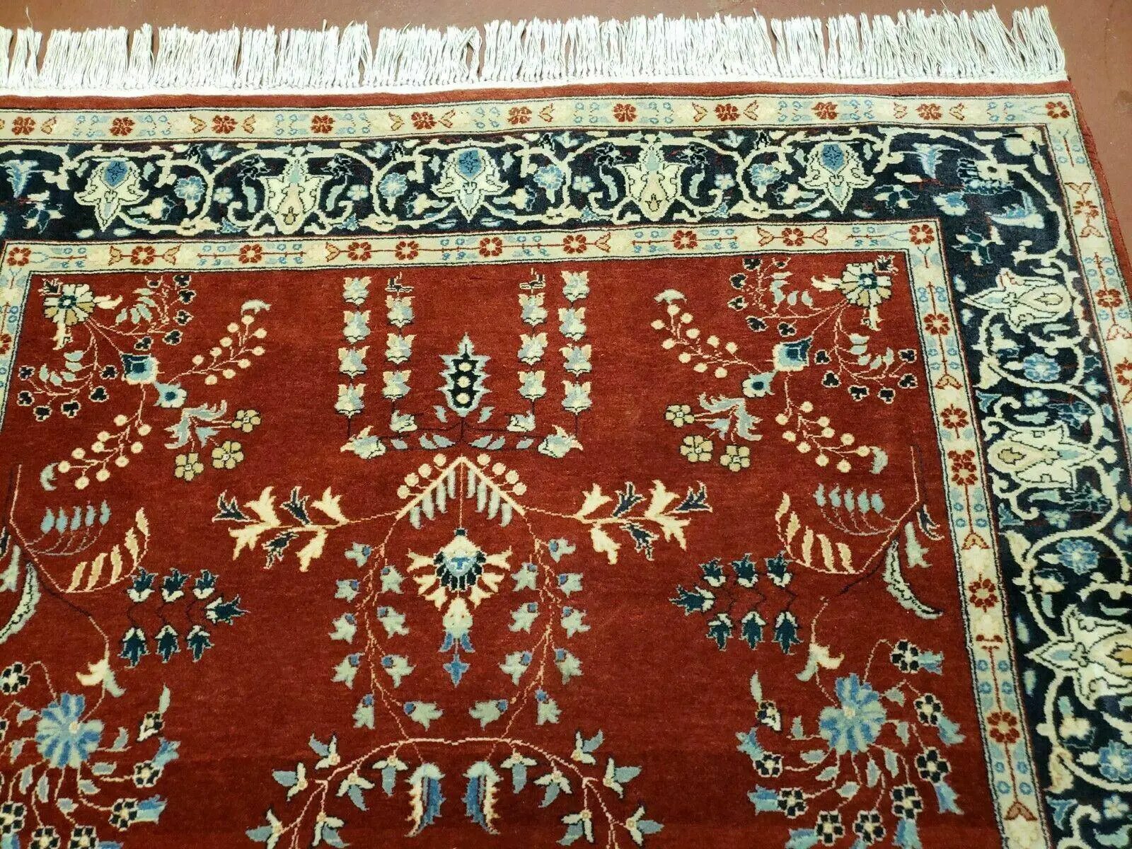 4' X 6' Vintage Handmade Pakistani Rug Highly Detailed Red by Jewel Rugs