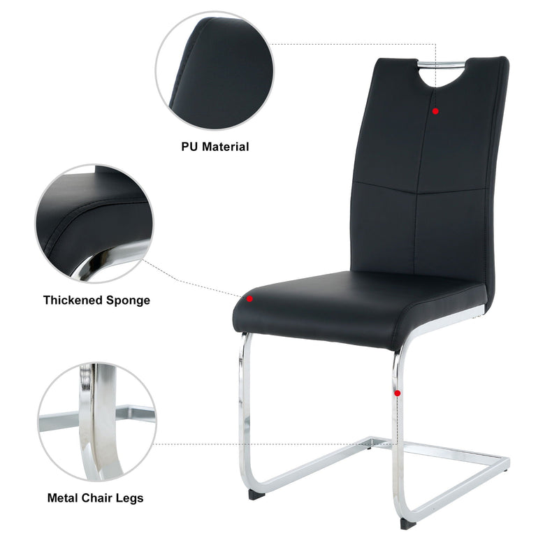 Modern Dining Chairs With Padded Seat And Metal Legs by HouseOfZazla