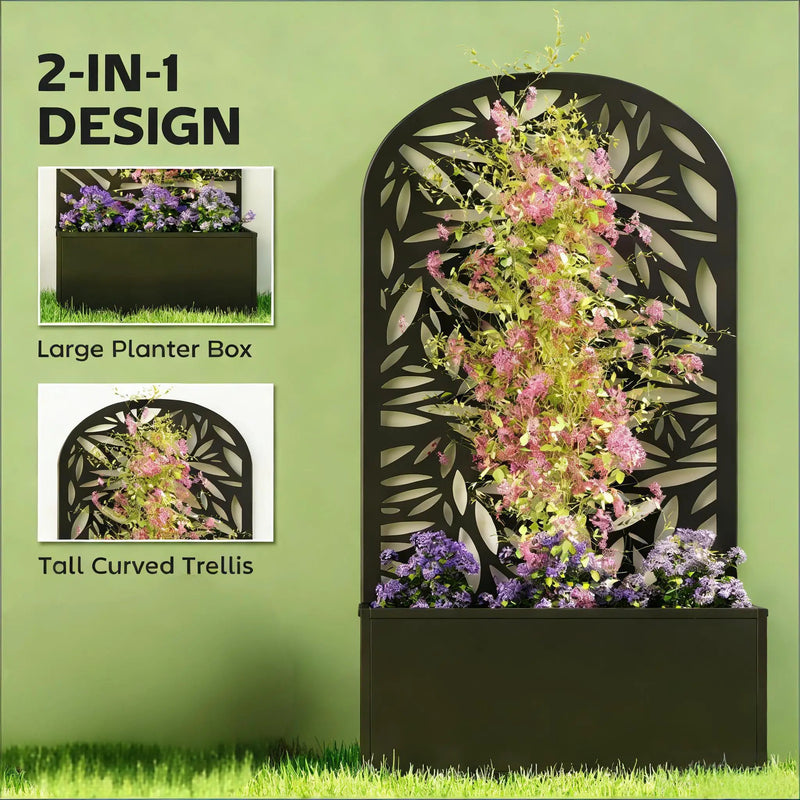 Curved Raised Garden Bed, Generous Planter Box, Versatile Garden Box by HouseOfZazla