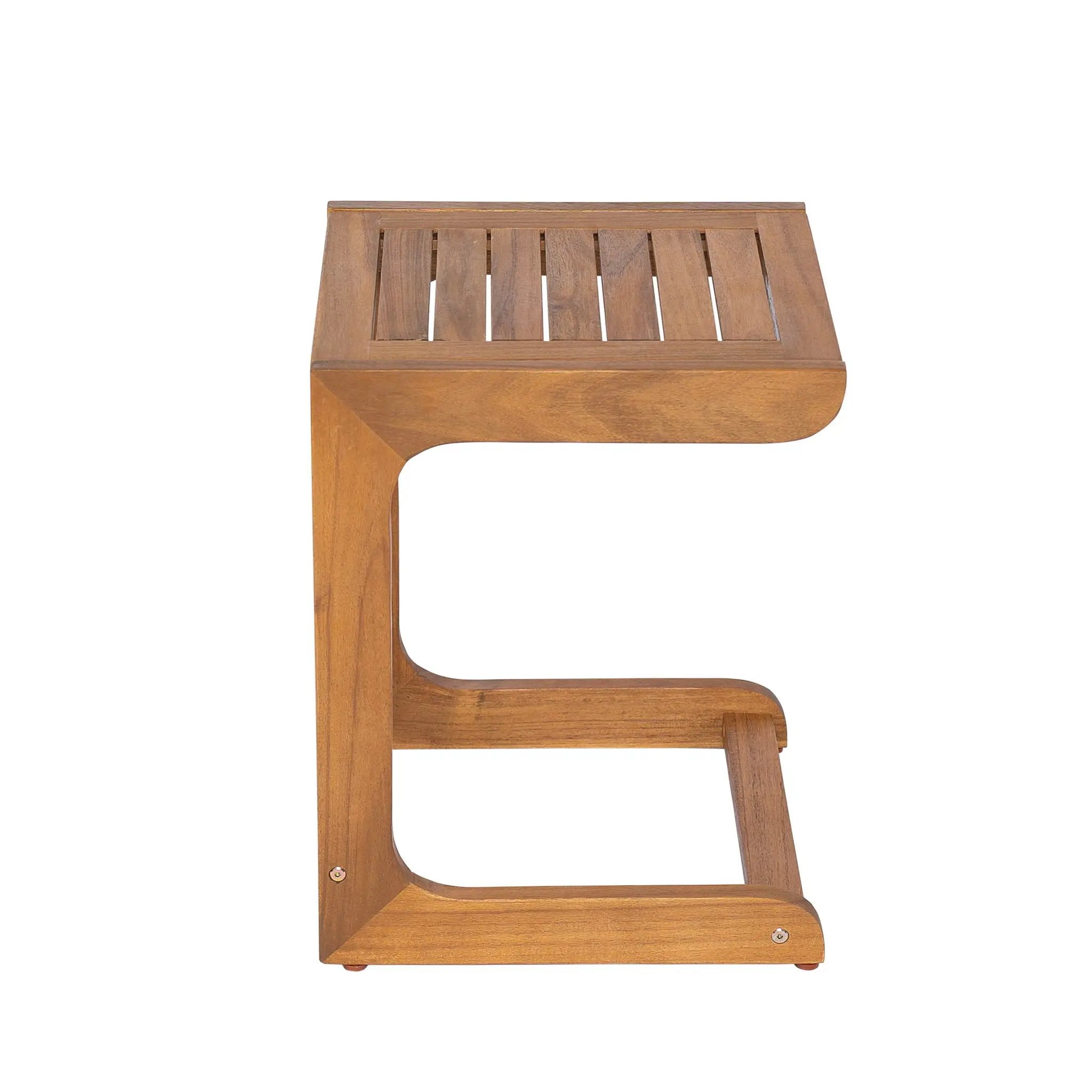 Ashwell Acacia Wood Side Table - Teak by HouseOfZazla