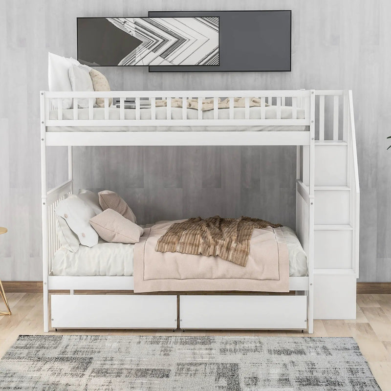 Bunk Bed With Staircase by HouseOfZazla