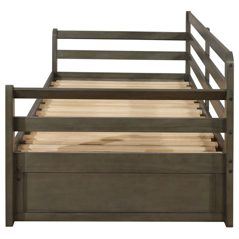 Sorrento 2-drawer Twin XL Daybed with Extension Trundle Grey by Unique Piece Furniture