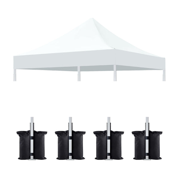10'x10' Canopy Replacement Top with UPF 50+ Protection - White or Dark Gray