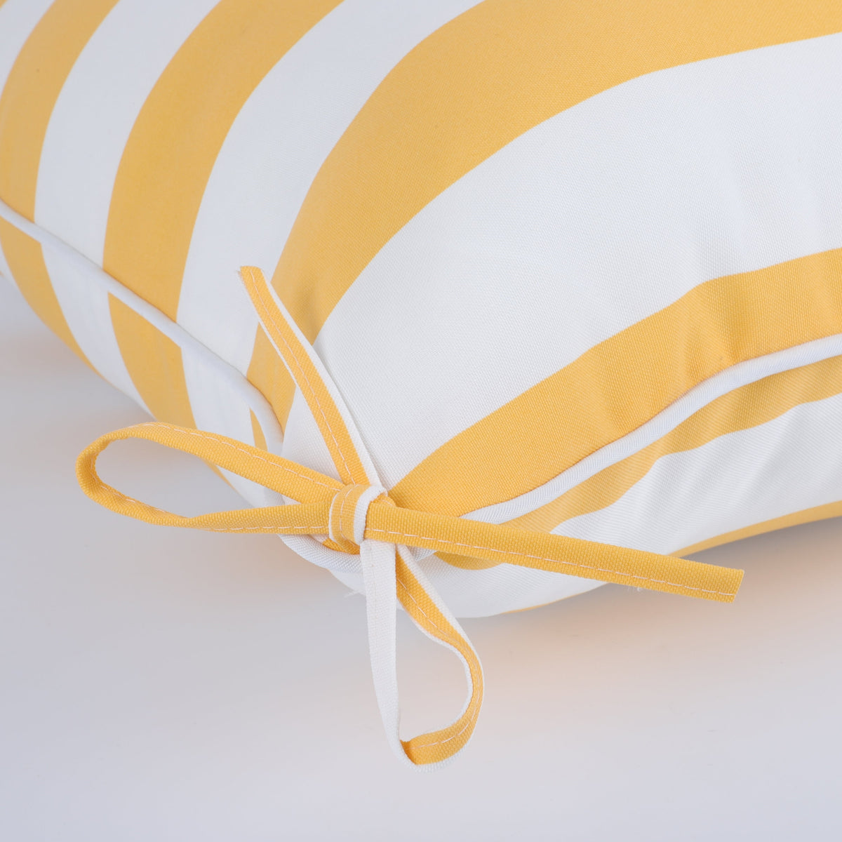 24x24 Inch Outdoor Deep Seat Cushion Set with Waterproof Backing - Yellow & White, photo 6 of 9