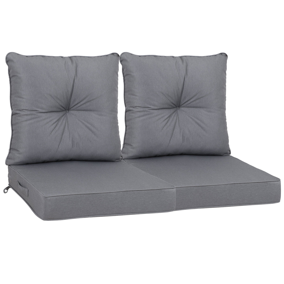 Outdoor Deep Seat Cushions for Patio Furniture with Waterproof Cover - Set of 2