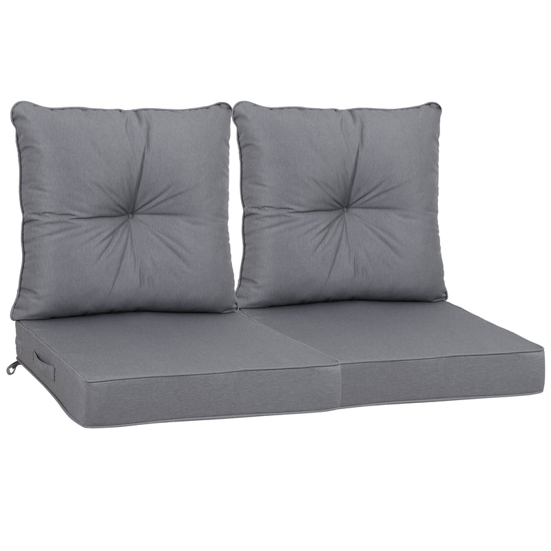 Outdoor Deep Seat Cushions for Patio Furniture with Waterproof Cover - Set of 2