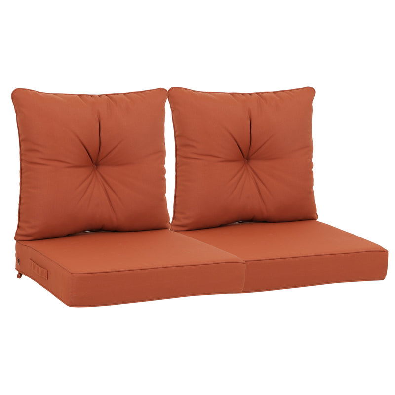 Outdoor Deep Seat Cushions with Waterproof, Fade-Resistant Fabric - Set of 2