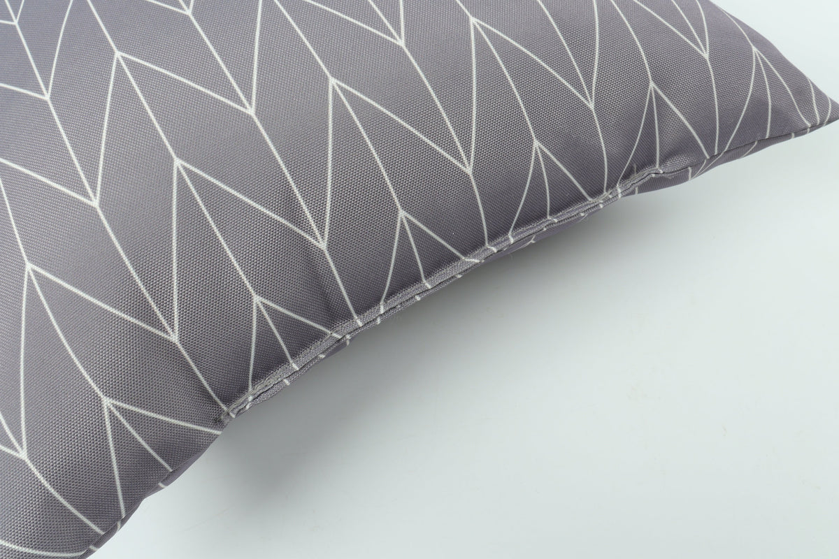Outdoor Throw Pillows 18x18 Inch with Waterproof & Fade-Resistant Cover - Gray (Set of 2), photo 7 of 8