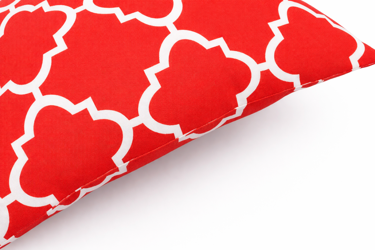 Plaid Red Outdoor Throw Pillows with Waterproof & Fade-Resistant Cover - 2 Pack, photo 8 of 9