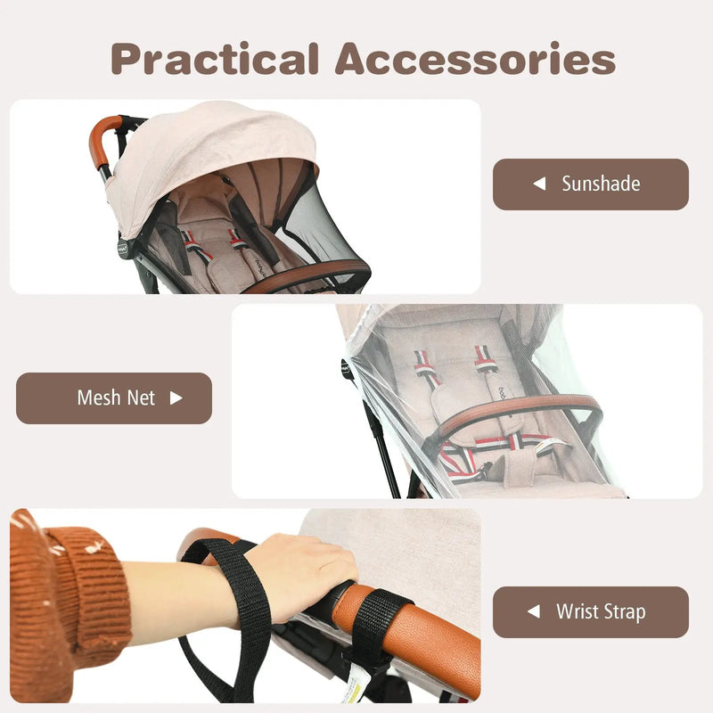 Lightweight Aluminium Frame Baby Stroller with Net by DirectDeals