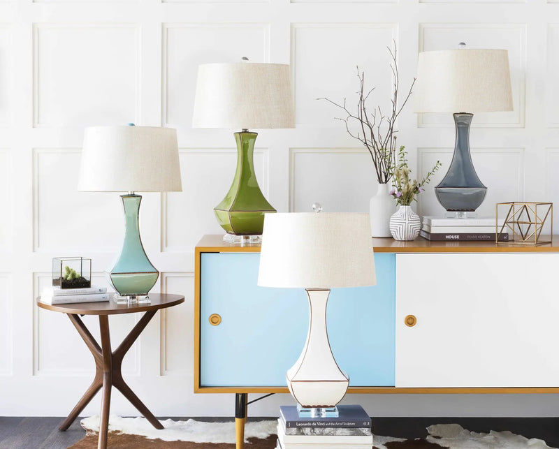 Tuka Tan Ceramic Table Lamp - Clearance by Boutique Rugs
