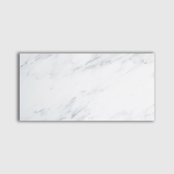 Bella White Honed Marble Tiles 12x24