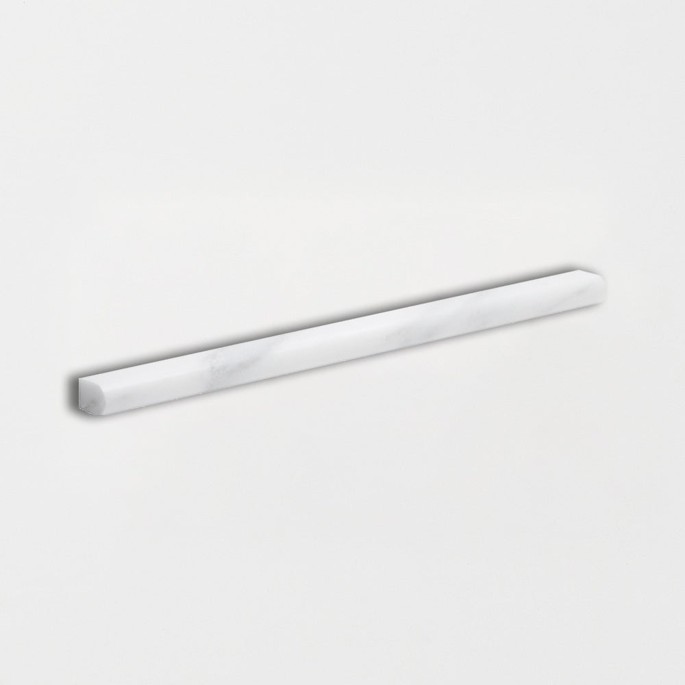 Bella White Honed Pencil Liner Marble Moldings 1/2x12 Marble Honed 2x12 Moldings