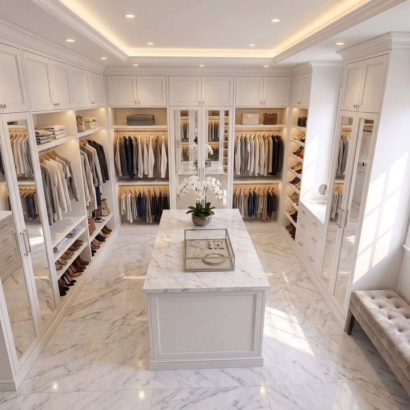 Bella White Polished Marble Tiles 18x18 by Stonetiledepot