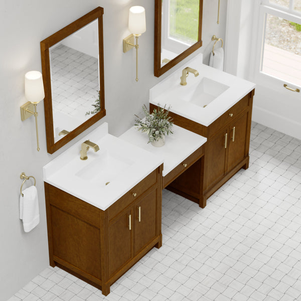 James Martin Bellshire 84" Single Bathroom Vanity, Honey Oak
