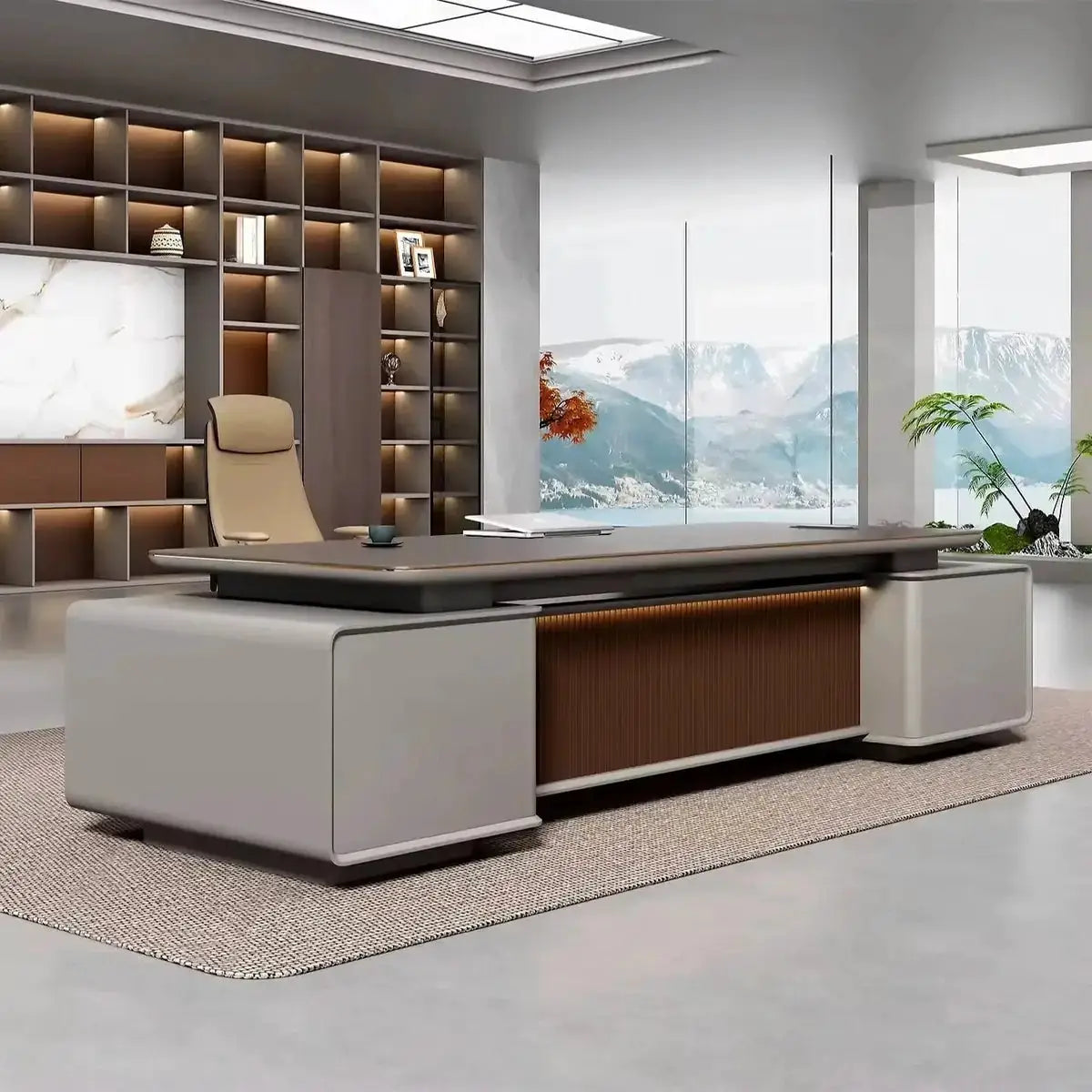 Magill · Modern L-Shaped Executive Desk by Arc Grove